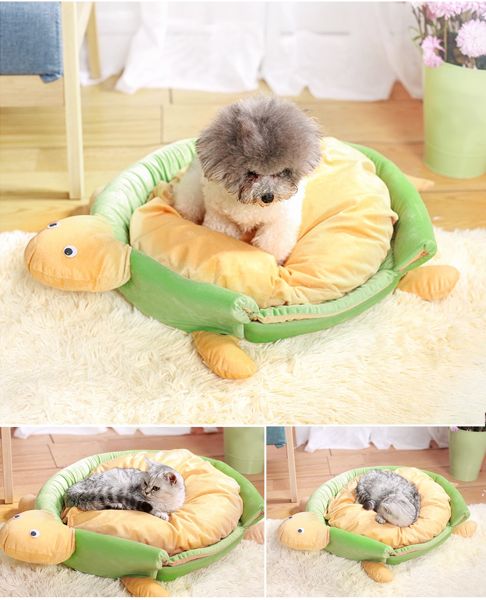 Portable Pet Nest Soft Dog Cat Collapsible House Bed