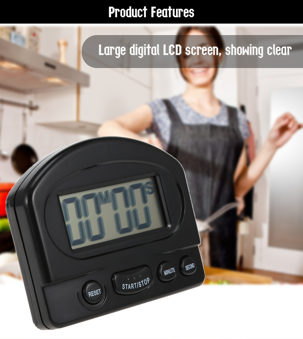 LCD Digital Kitchen Timer Alarm Clock