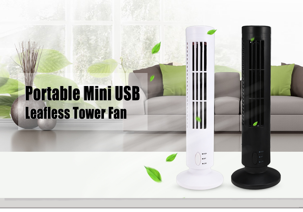 Portable Mini USB Leafless Tower Fan