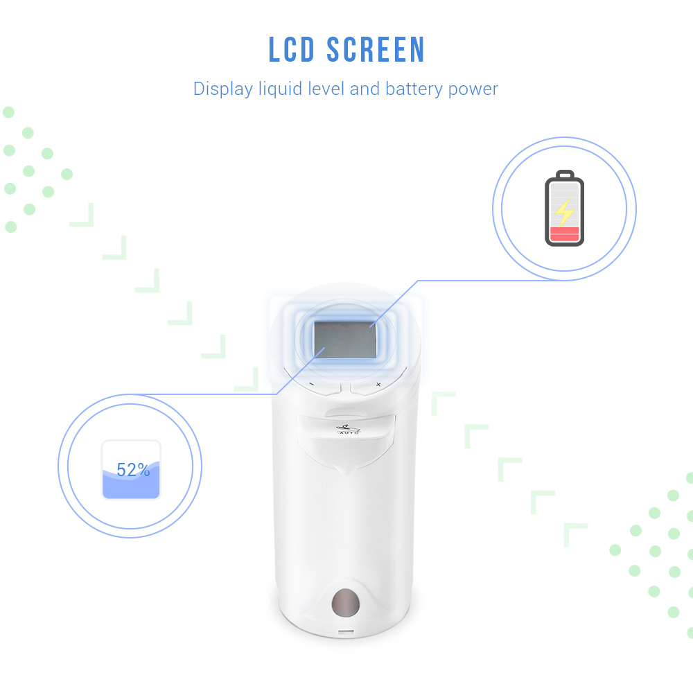 AD - 04 200ml Touchless LCD Display ABS Automatic Soap Sanitizer Lotion Dispenser for Kitchen Bathroom