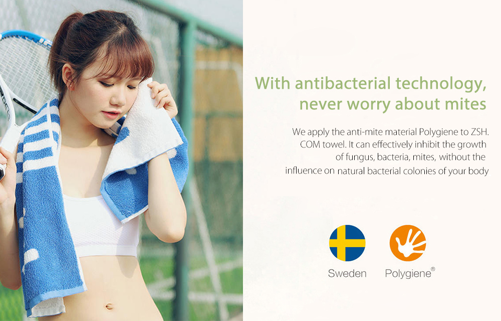 Xiaomi ZSH.COM Antibacterial Long-staple Cotton Towel Sport Series