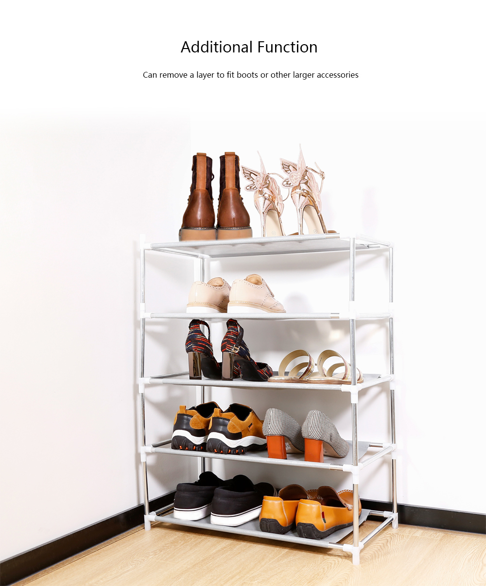 10 Tiers Multifunctional Non-woven Fabric Shoe Rack Organizer Cabinet