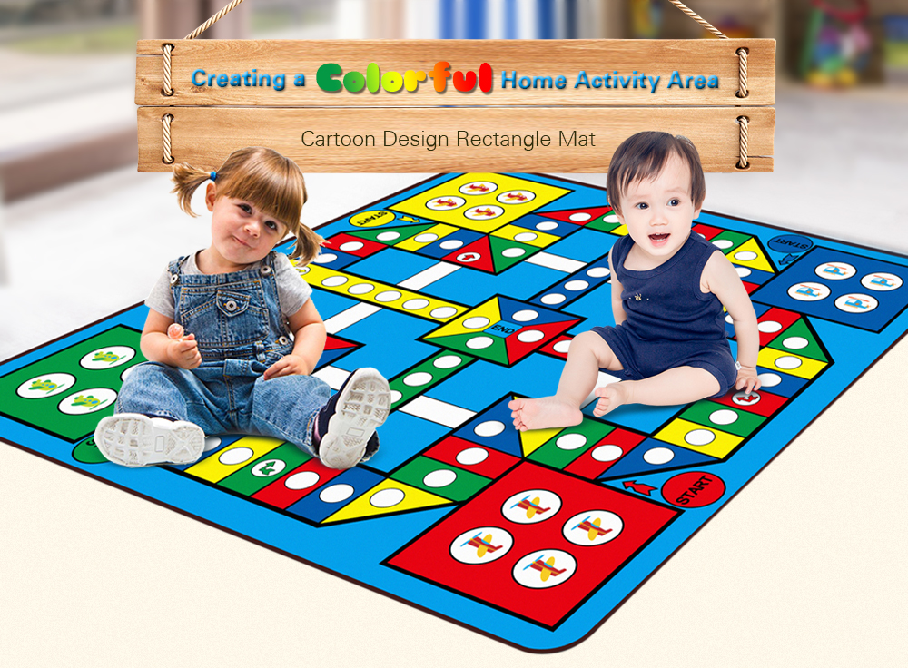Cartoon Pattern Colorful Soft Rectangle Mat