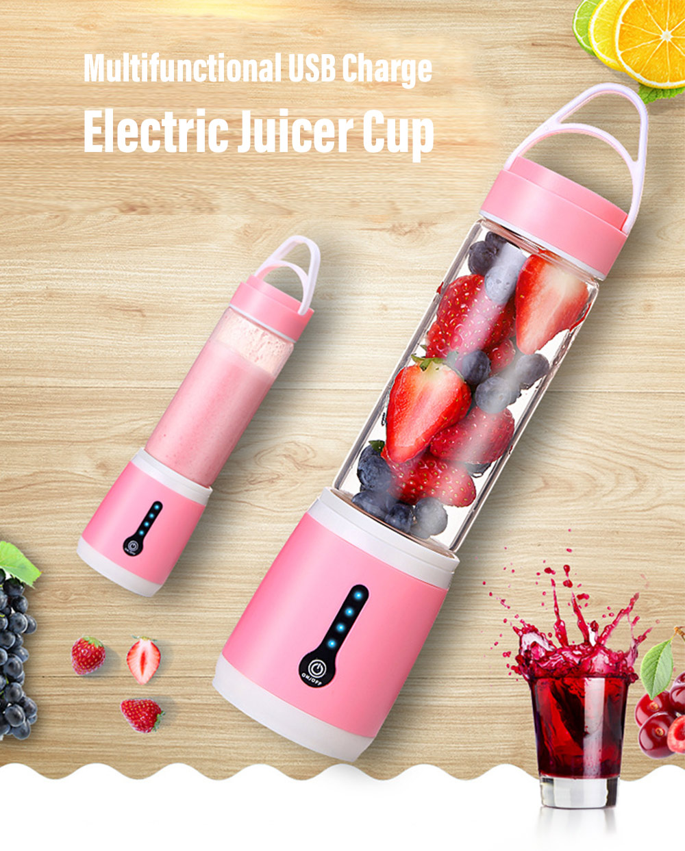 USB Charge Portable Electric Juicer Cup