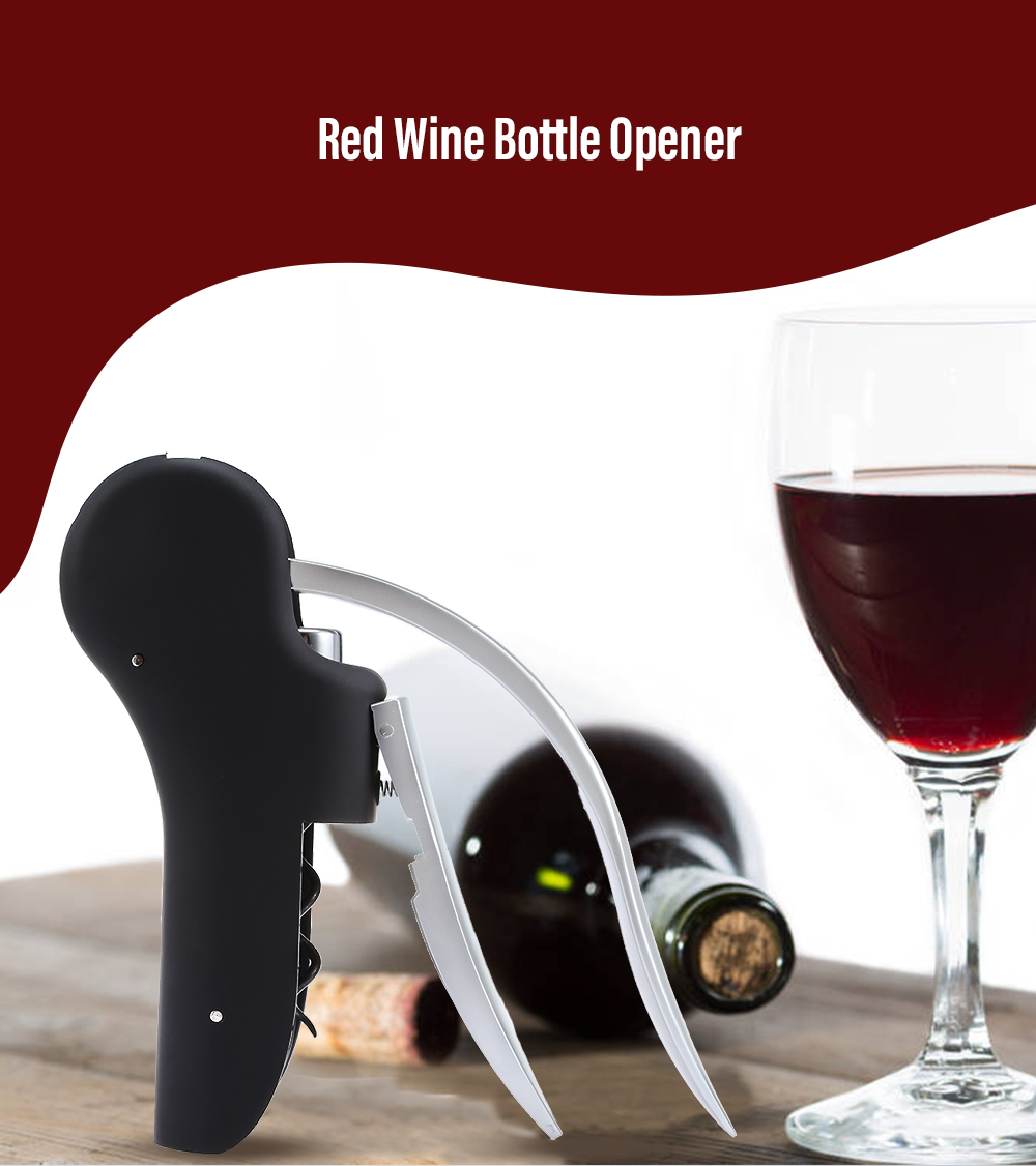 Silicone Zinc Alloy Red Wine Bottle Opener