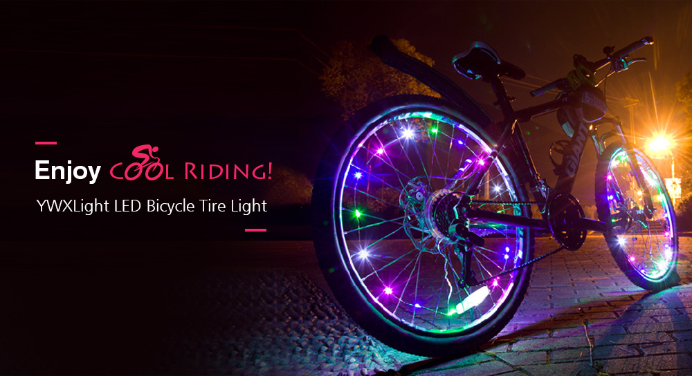 YWXLight Waterproof LED Bicycle Mountain Bike Tire Light Cycling Spoke Wheel Lamp 2M