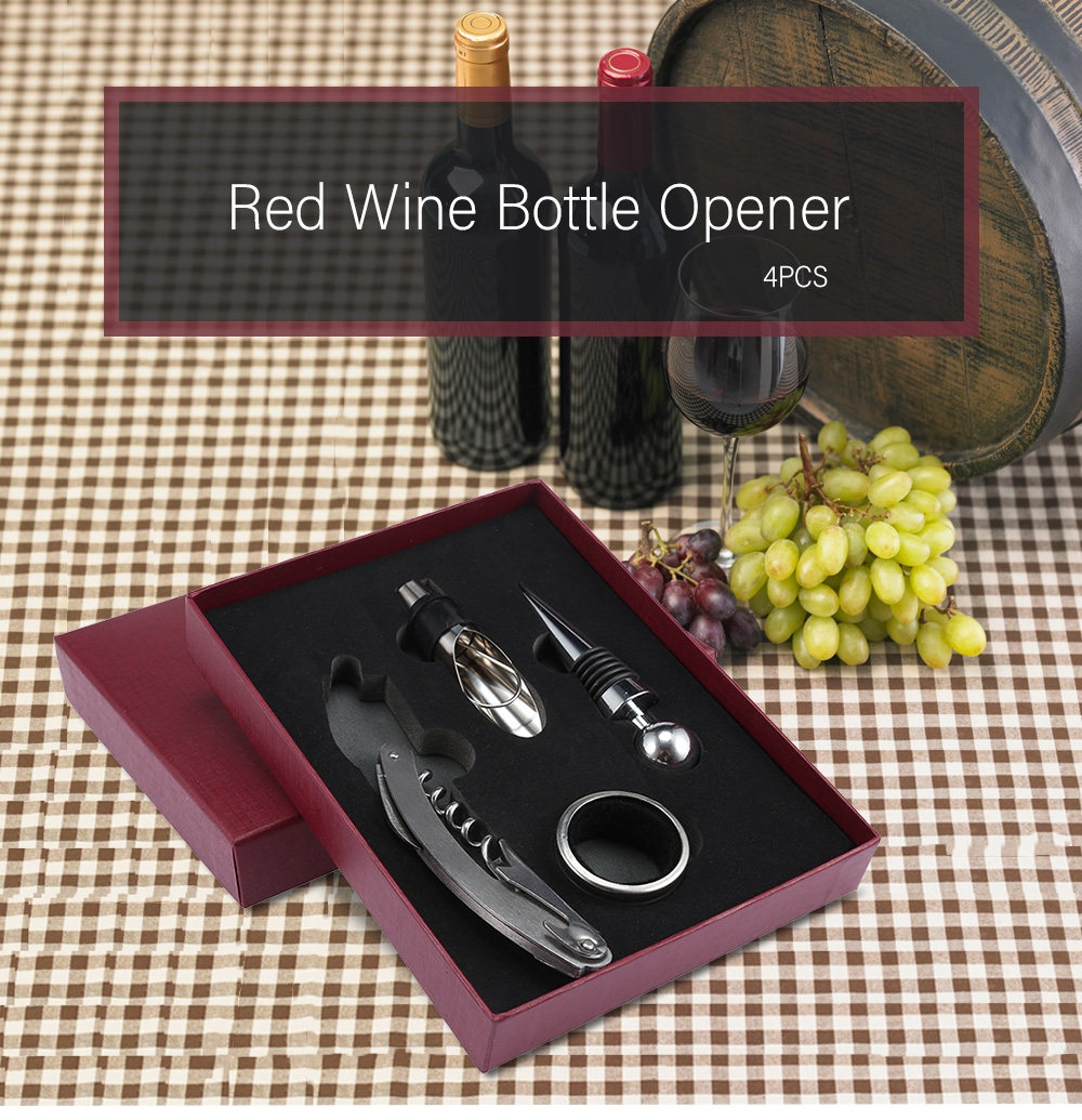 Stainless Steel Red Wine Bottle Opener 4PCS