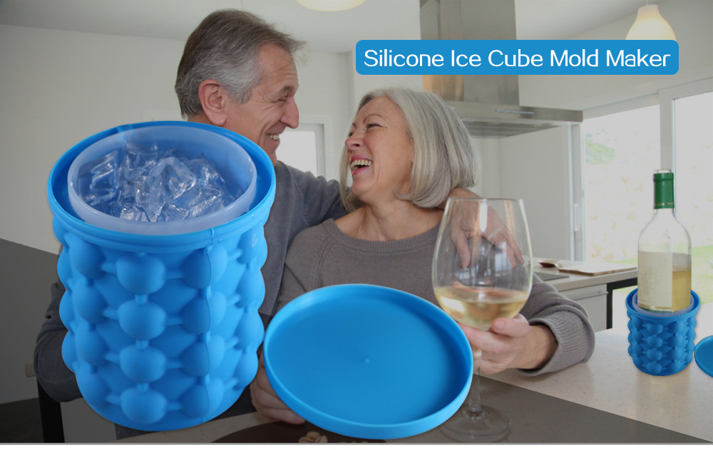 Space Saving Silicone Ice Cube Mold Maker