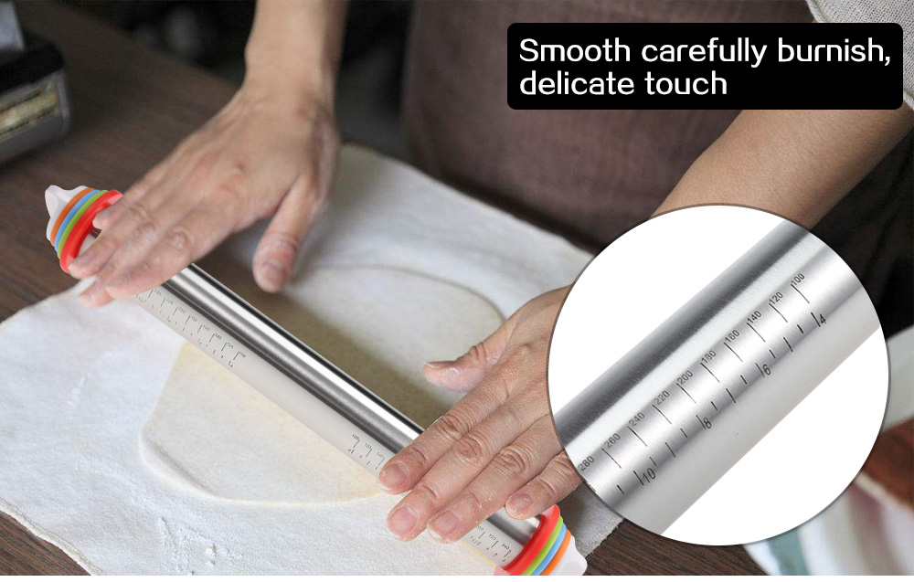 Adjustable Baking Stick Stainless Steel Rolling Pin