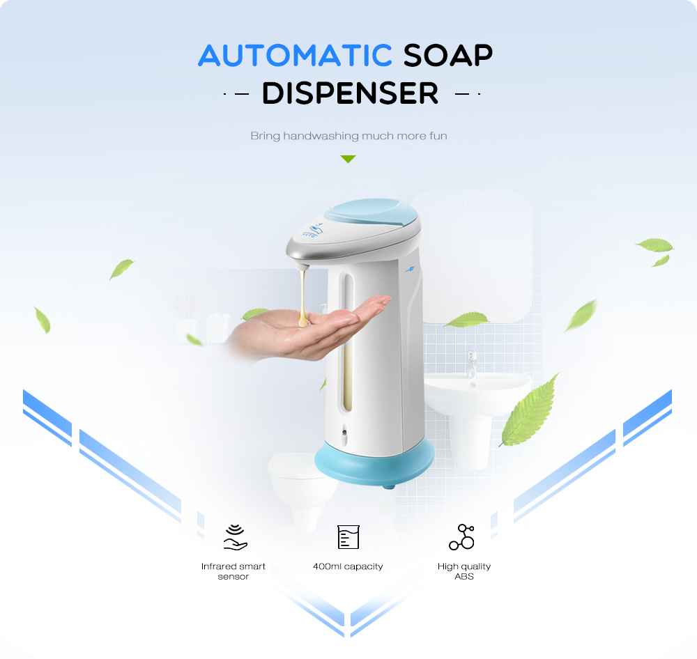 AD - 08 400ml Stainless Steel Automatic Soap Dispenser Touchless Sanitizer Dispenser