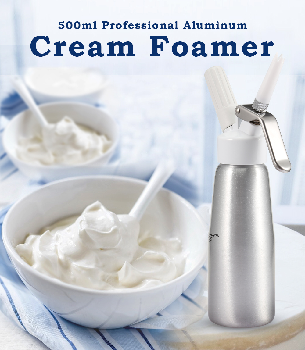 500ml Professional Aluminum Cream Foamer