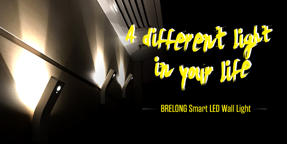 BRELONG LED Sensing Night Light Control PIR Wall Lamp