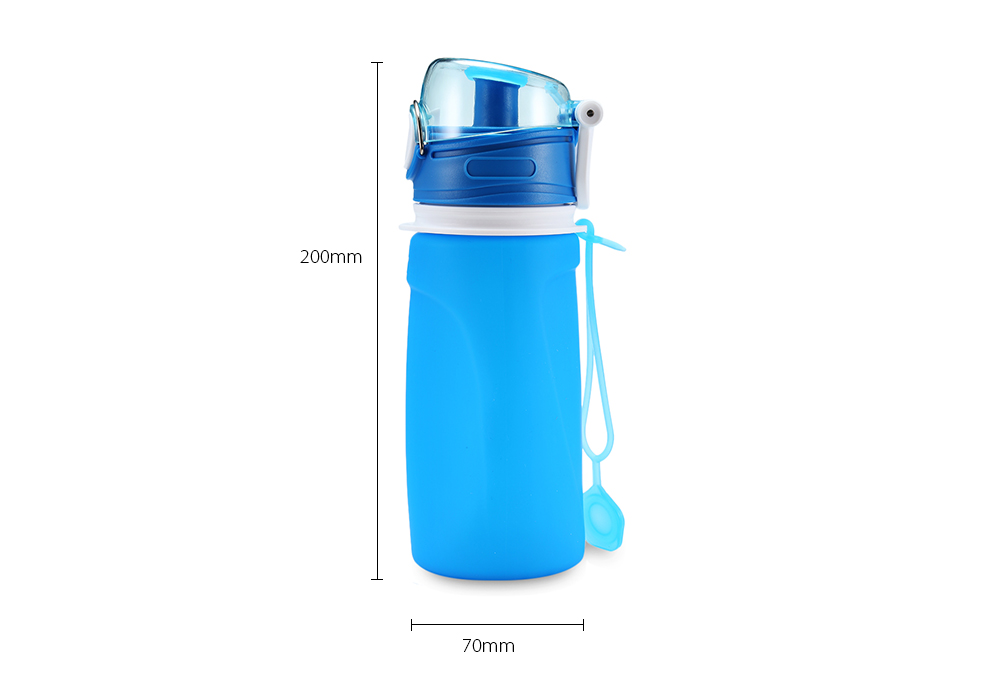 S5 - Mini 550ml Collapsible Silicone Water Bottle for Sports / Outdoor Use