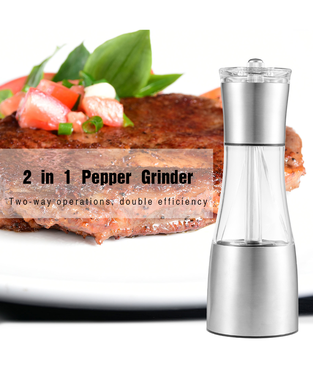 2 in 1 Pepper Stainless Steel Grinder