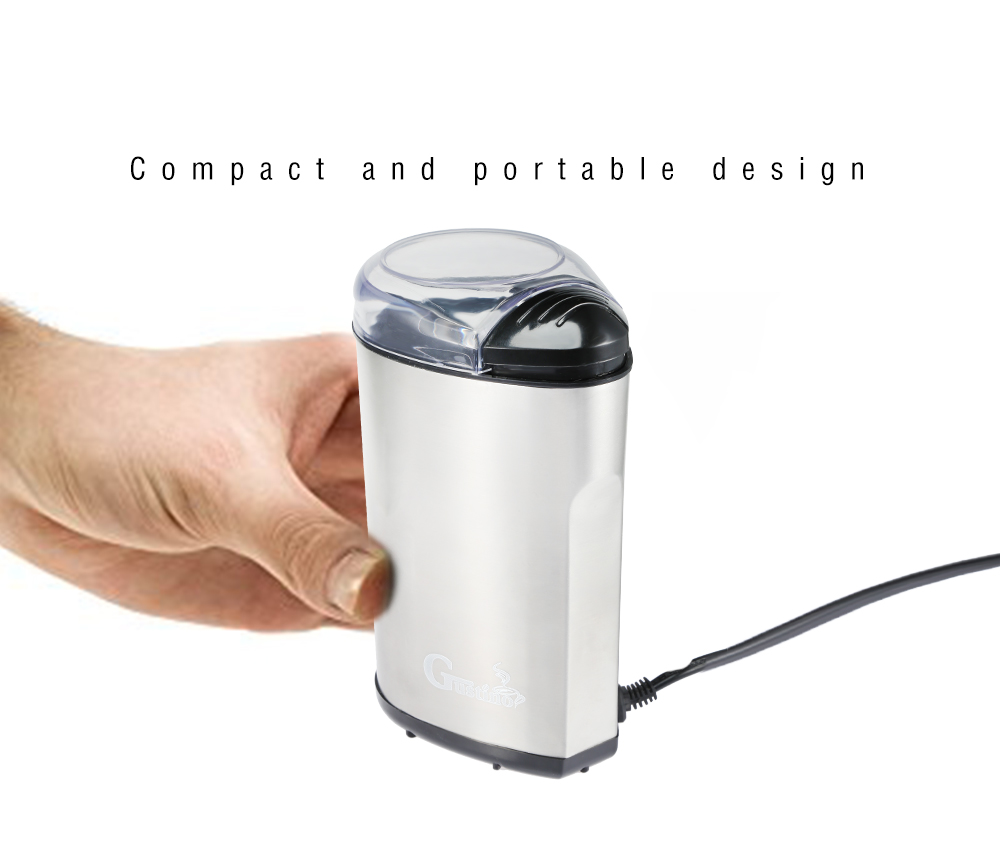 Gustino Household Portable Electric Stainless Steel Coffee Grinder