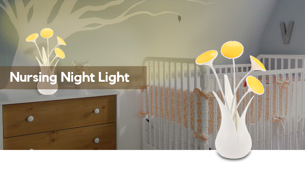 Portable LED USB Light Sensor Nursing Night Lamp for Baby Breast Feeding