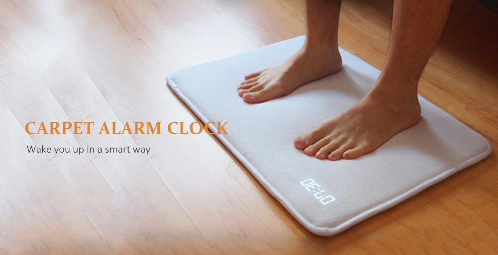 Soft Carpet Alarm Clock LED Smart Digital Display Rug