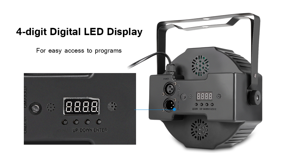 HP005 / 2A - M RGB 36 LEDs Digital Display Par Light with Remote Controller