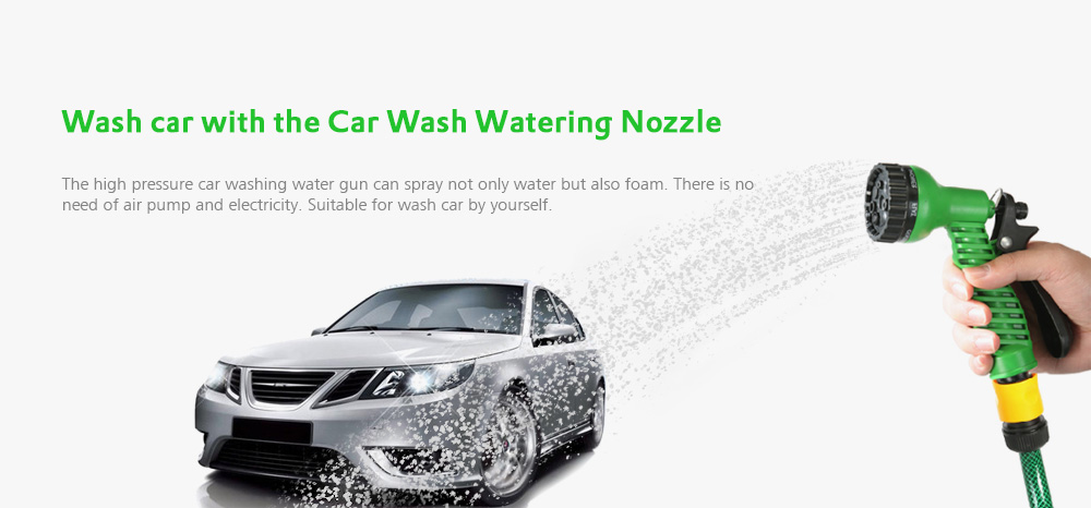 Wegarden Multifunctional 7-pattern Plastic Watering Nozzle Car Washing Garden Water Gun Spray