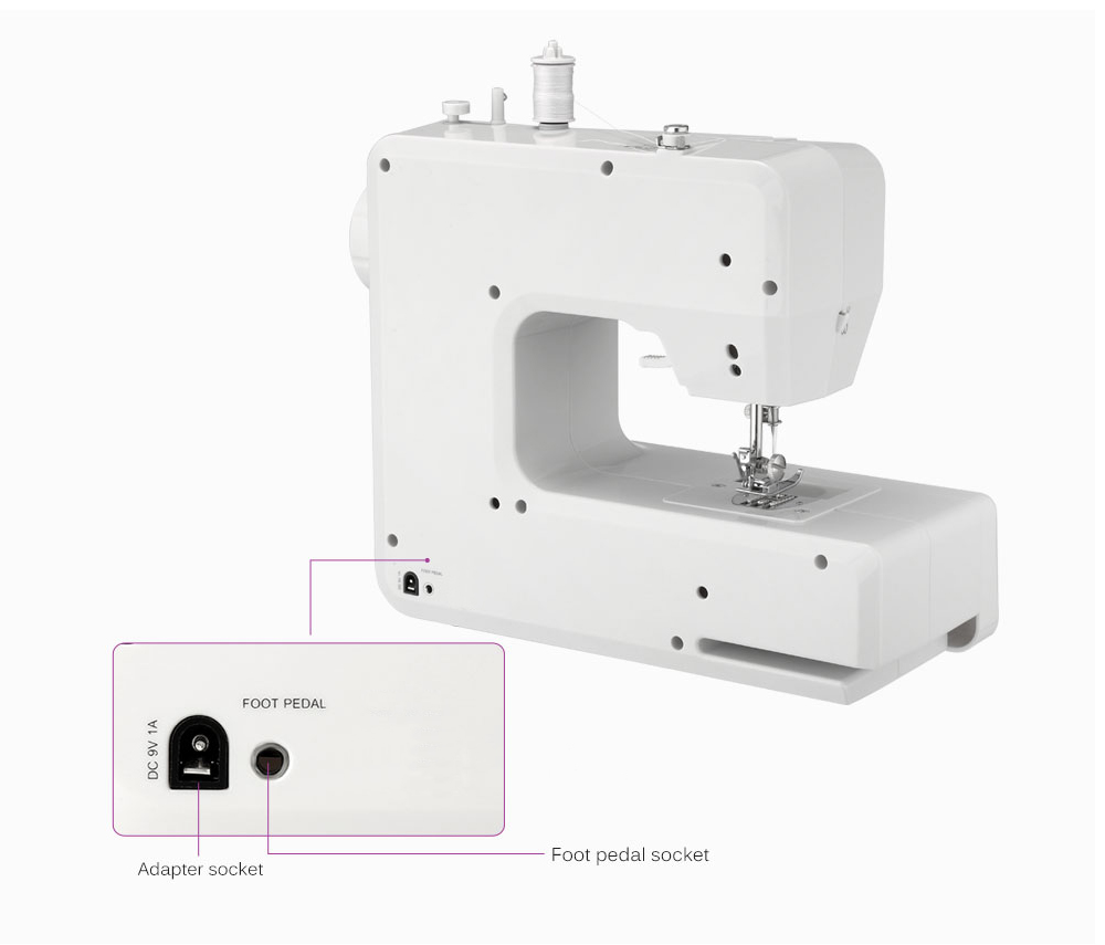 JG - 1602 Household Sewing Machine with 12 Different Stitches
