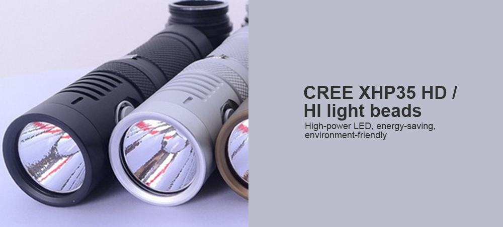 Haikelite SC26 XHP35 HD / HI 2050lm Portable EDC LED Flashlight with 26350 Tube