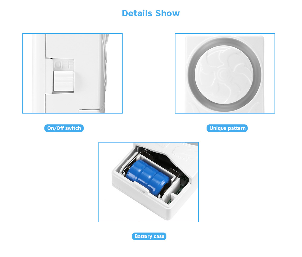 KS - SF19 Door Window Alarm 4-in-1 Door-closing Hint Doorbell with Magnet 110dB
