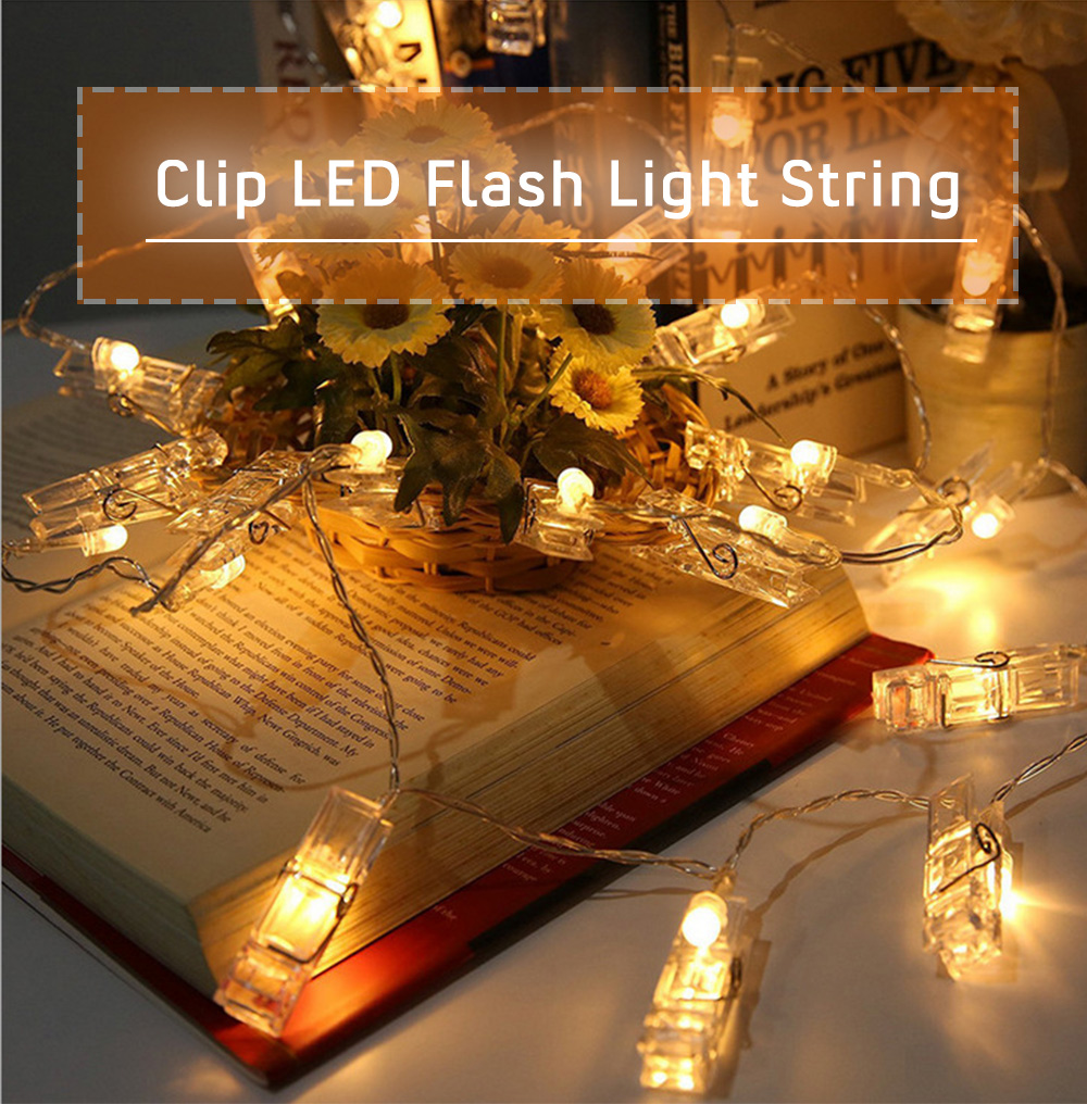 Clip Creative LED Photo Wall String Colorful Flash Light Bedroom Decoration