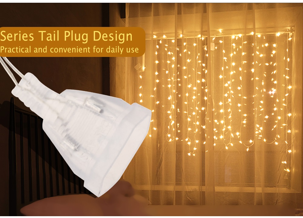 LED Curtain Icicle String Fairy Light Wedding Party Garden Decoration