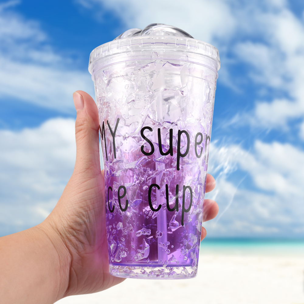 Ice Double Plastic Cool Summer Juice Ice Cool Cup