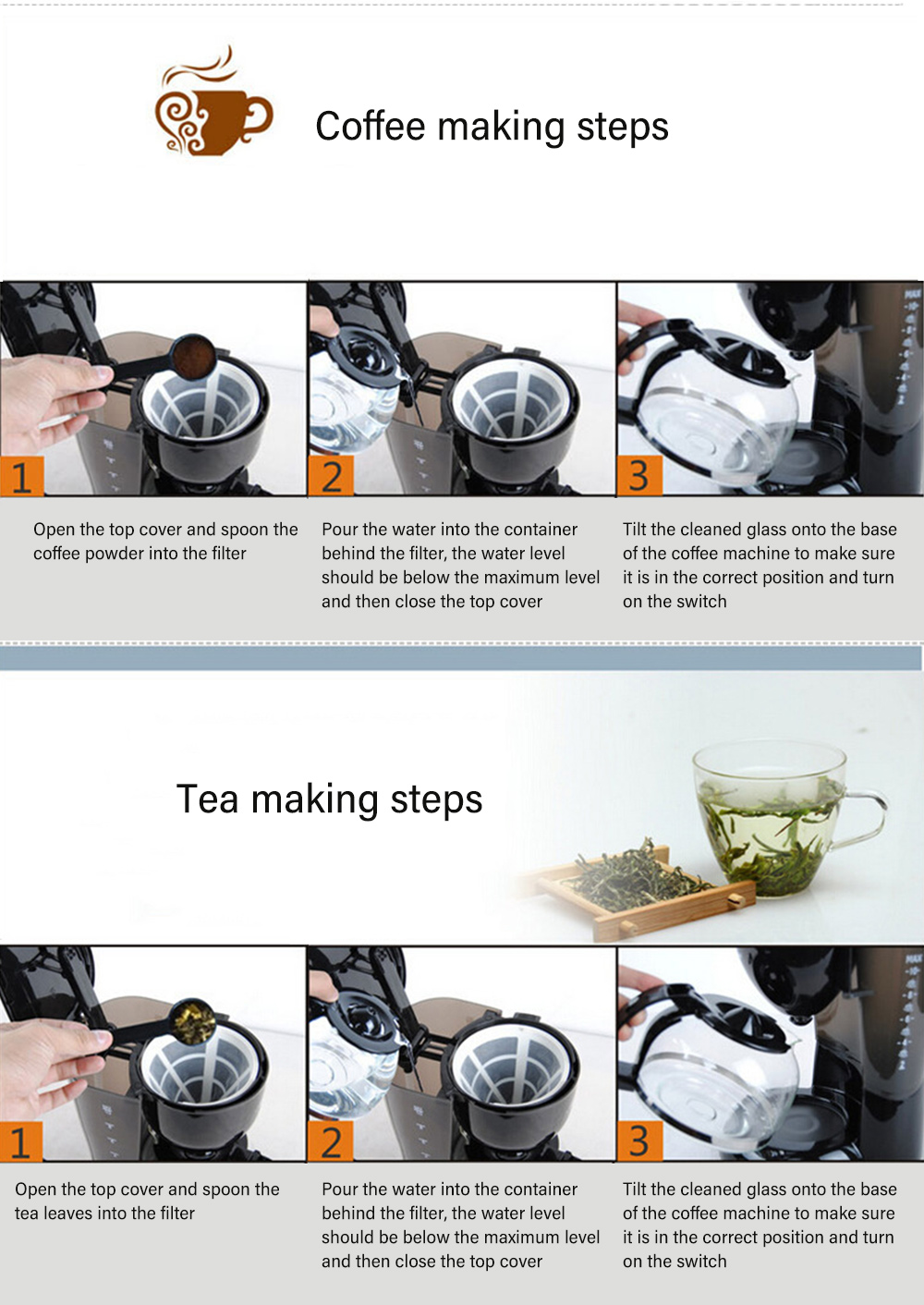 Automatic Drip Coffee Maker Portable Insulation Tea Machine