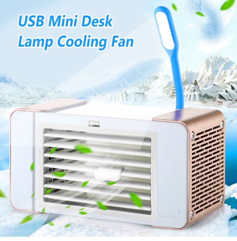 USB Mini Desk Lamp Cooling Fan Silent Desktop Electric Small Cooler