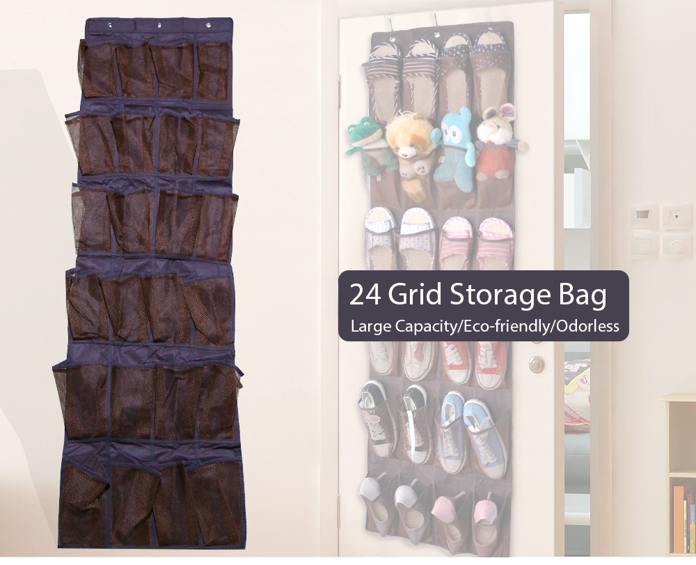 24 Grid Non-woven Bag Door Storage