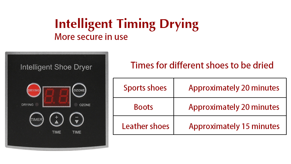 Deodorant Antiseptic Shoes Dryer Domestic Cleaning Timer Device