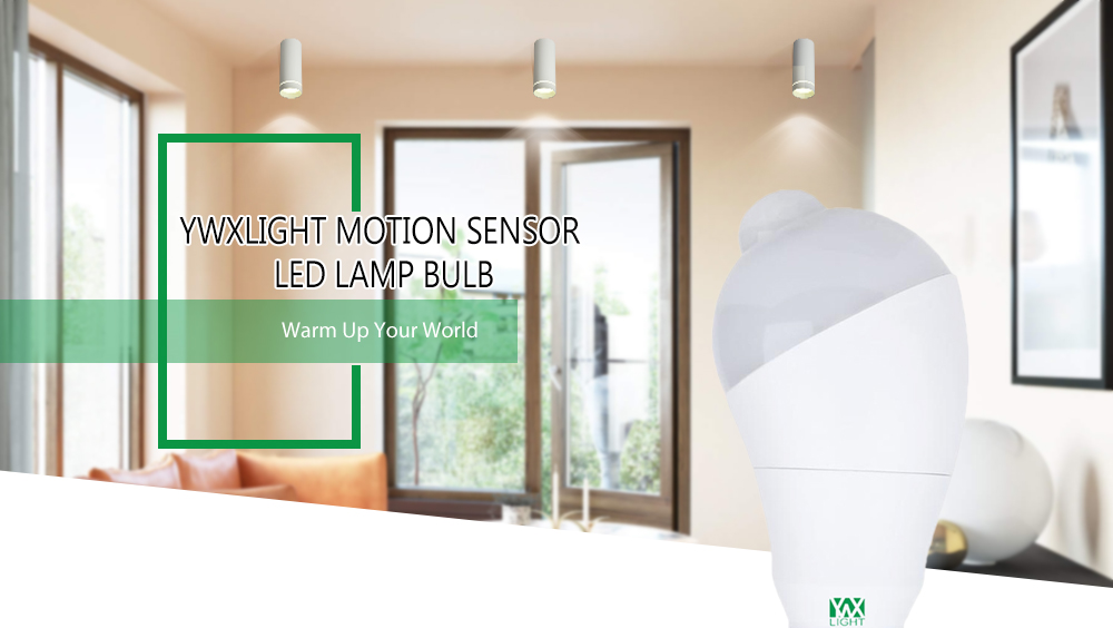 YWXLight Rotate Infrared Motion Sensor LED Lamp Bulb E27 5W