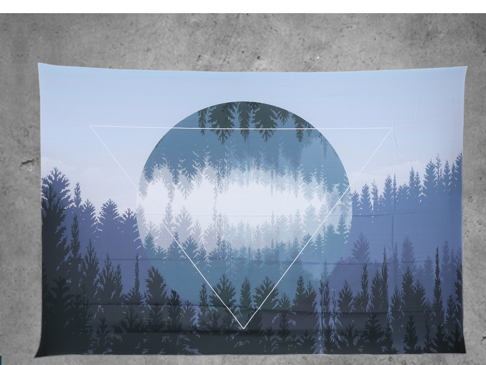 Forest Starry Wall Hanging 3D Printing Tapestry