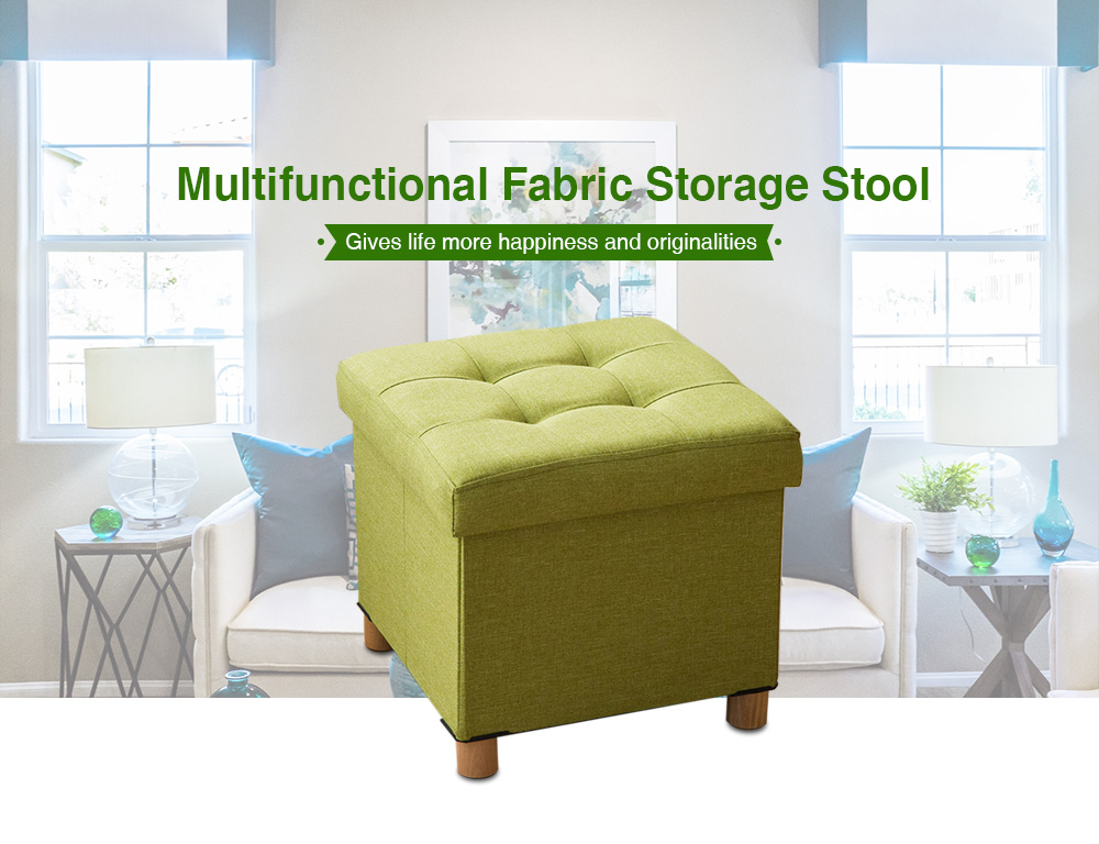 Fitting Room Fabric Stool Multifunctional High Chair for Storage Use