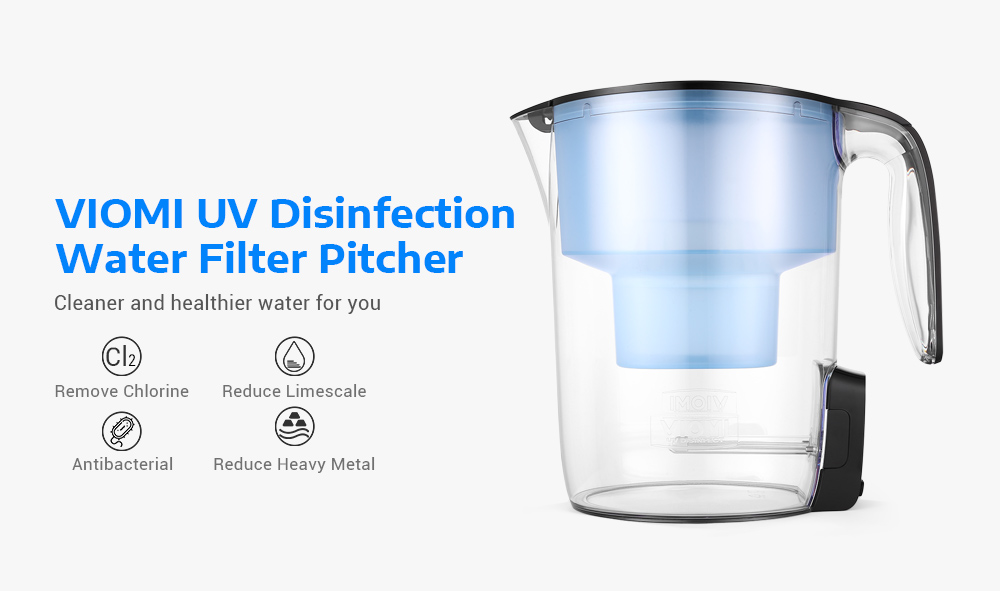 VIOMI VH1Z - A Smart UV Disinfection Multi Effect Water Filters Pitcher