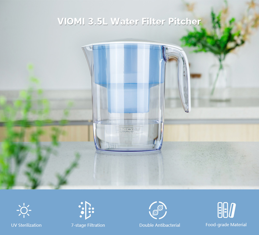 VIOMI VH1 - B 3.5L Water Filter Pitcher 7-stage Ultrafiltration Kettle