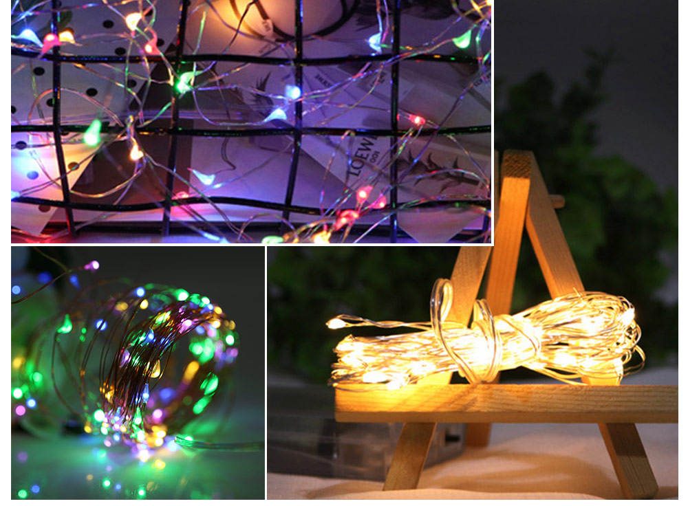 LED Remote Control USB Powered Copper Wire String Lights