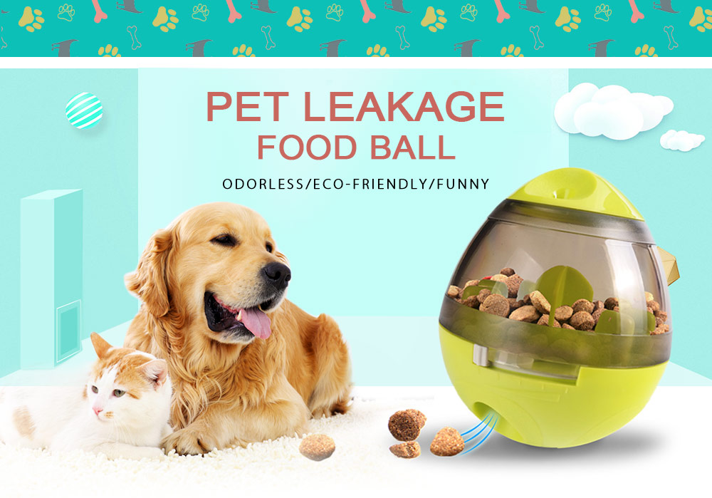 Portable Pet Leakage Ball-food Tumbler Toy for Dogs Use
