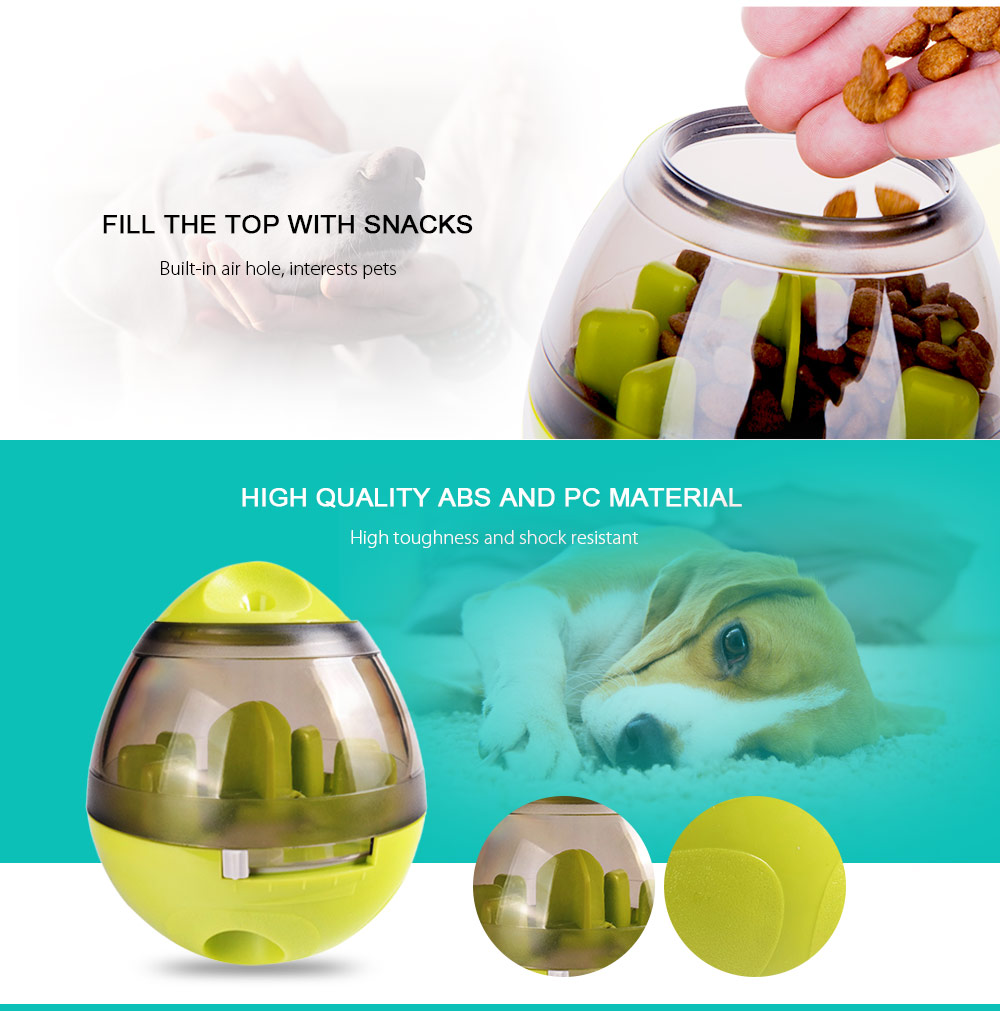 Portable Pet Leakage Ball-food Tumbler Toy for Dogs Use