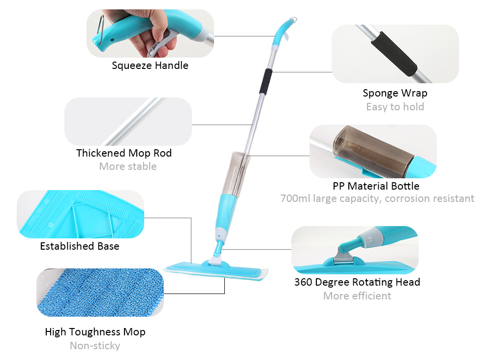 Household Free Hand Washing Flat Mop for Cleaning Use