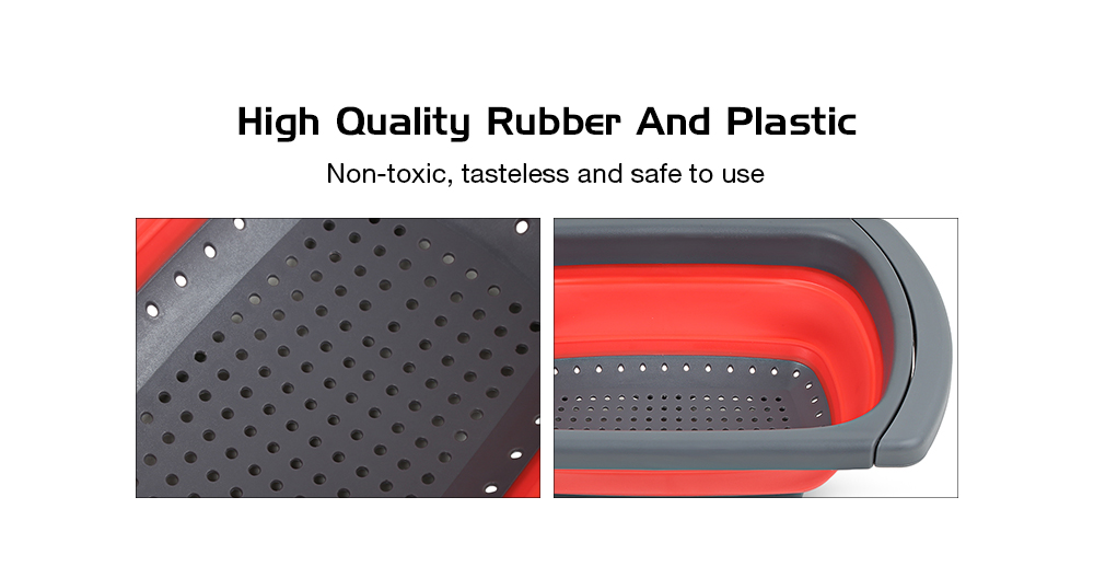 Plastic Rubber Adjustable Foldable Drain Basket