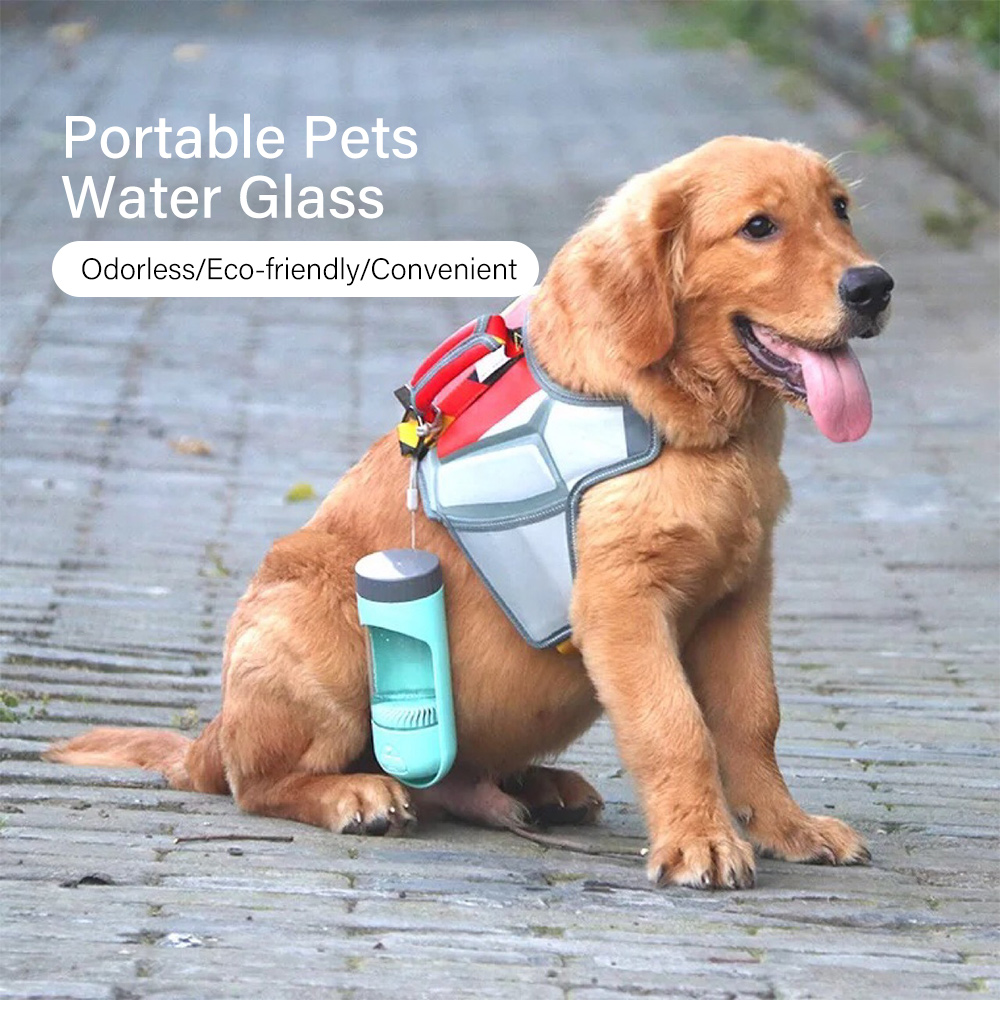 Outdoor Portable Pullable Pets Water Glass with Activated Carbon Filter