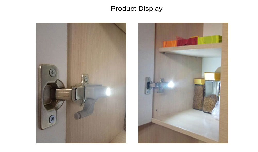 LED Cabinet Hinge Light Induction Cupboard Closet Wardrobe Night Lamp 1PC