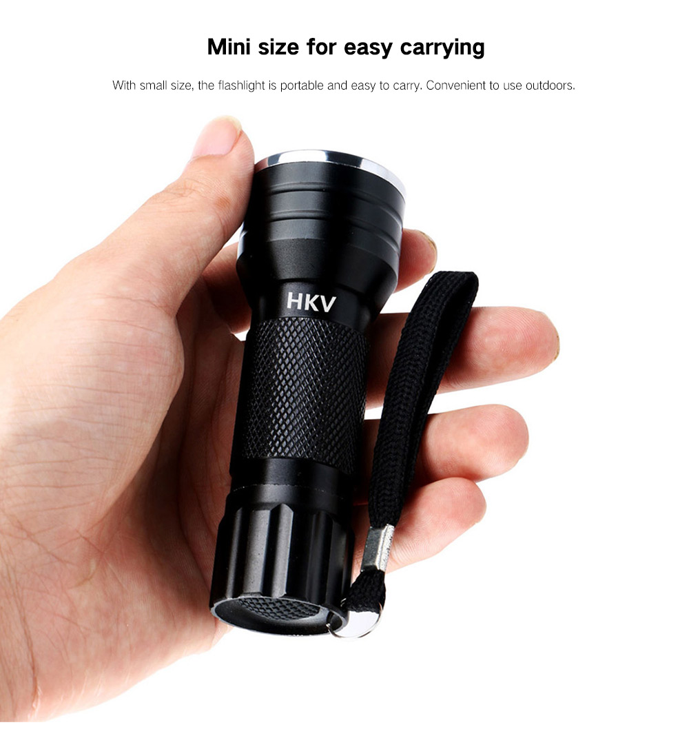 HKV UV LED Flashlight 21 Leds 395NM Ultra Violet Torch Light Lamp Detector for Dog Urine Pet Stains
