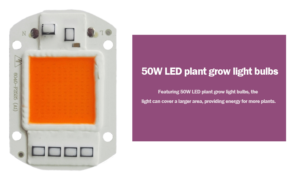 50W 220V LED Full Spectrum Led Chip Grow Light Growth Garden Hydroponic Plant