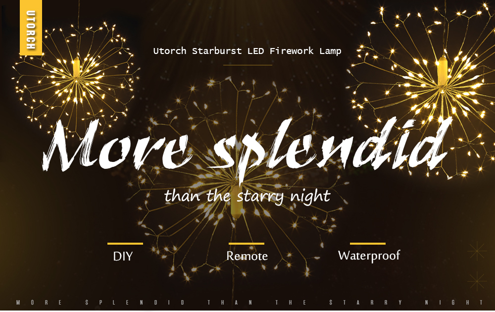 Utorch 198-LED Explosion LED Fireworks String Light for Decoration