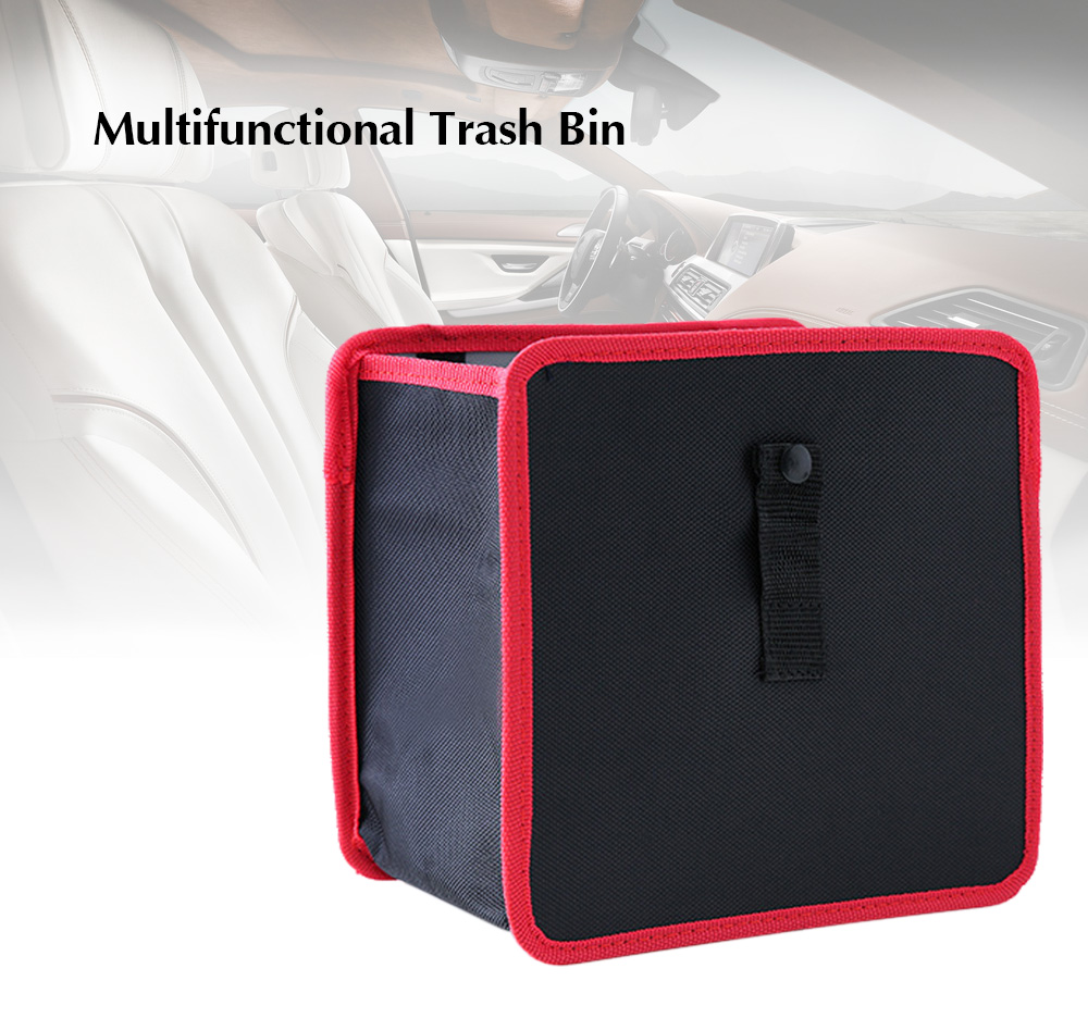Multifunctional Portable Storage Box Trash Can for Cars Use