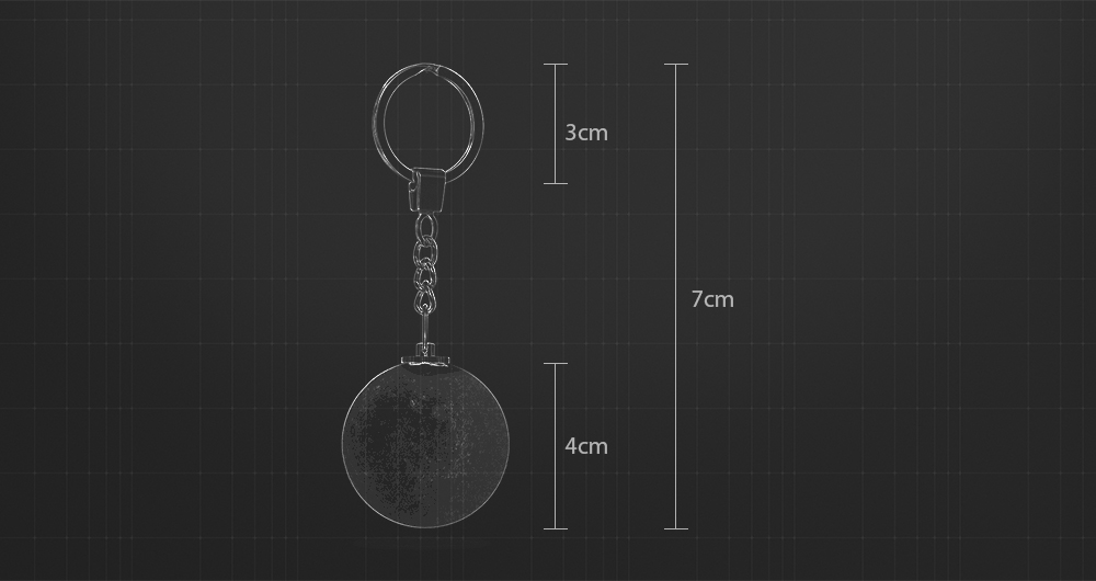 Utorch Portable 3D Moon Shape Keychain Night Light for Decoration